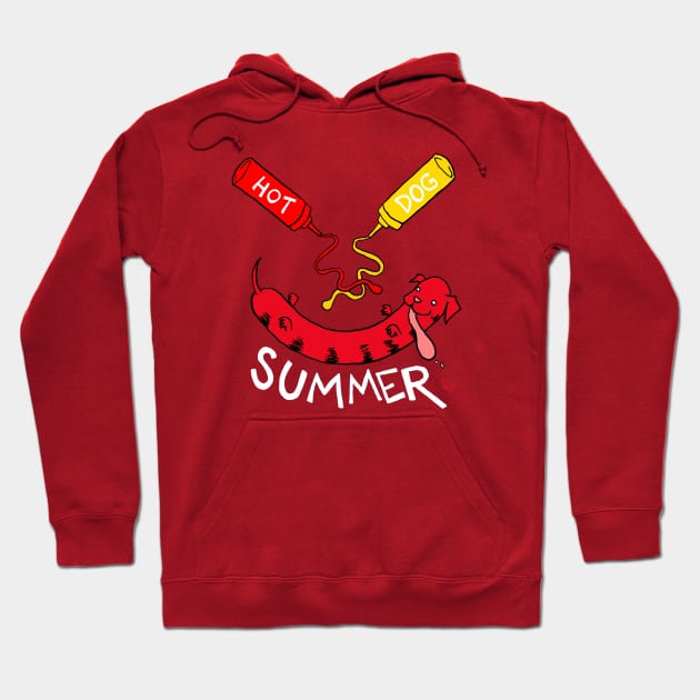 HOT DOG SUMMER Hoodie by Figbar Lonesome